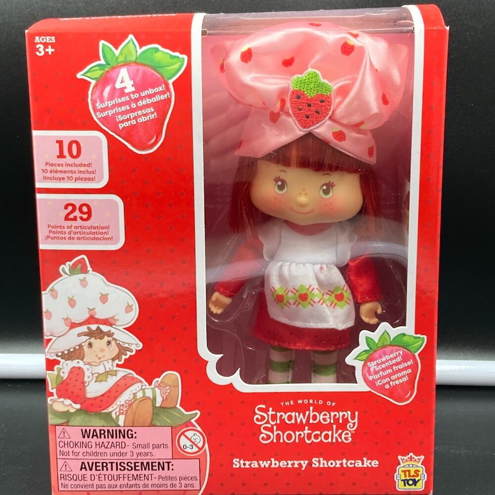 TLS Toy Strawberry Shortcake 5.5” Figurine Doll Scented with Stickers